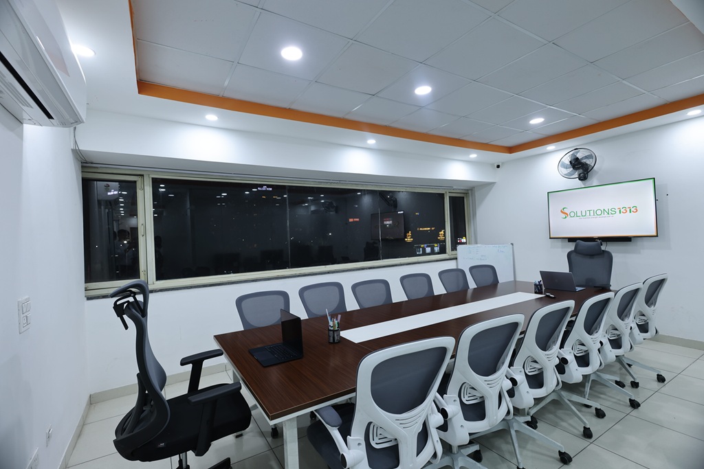 Solutions1313 training and conference room at the Mohali office